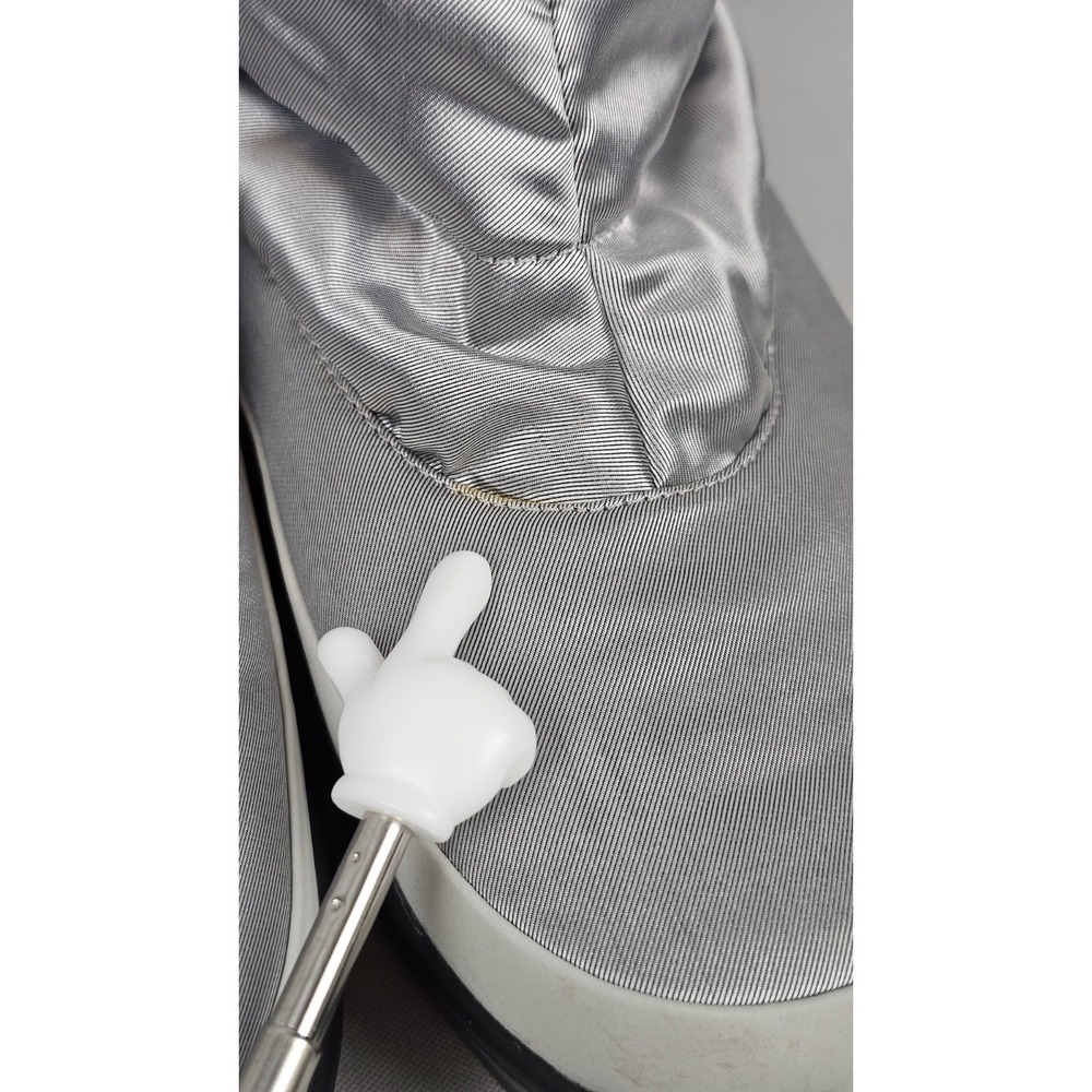 Oofos OOmg Bootie Recovery Shoes Womens Size 10 Silver Metallic Slip-on Nylon - Picture 8 of 12